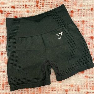 Gymshark dark green marl viral seamless shorts
